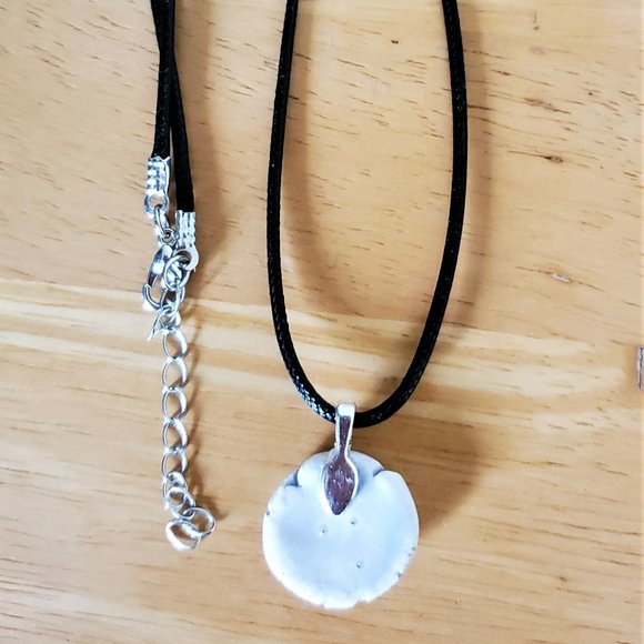 Handmade Ceramic Lilac Butterfly Pendant Necklace - Picture 8 of 12